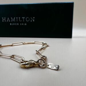 Hamilton jewelers 14k gold paperclip bracelet